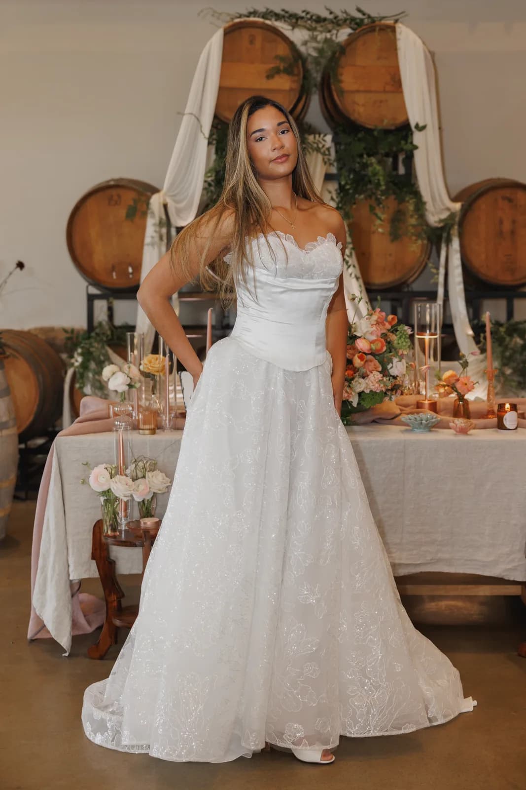 A-line lace wedding dress by Mayller Bridal, Pennsylvania